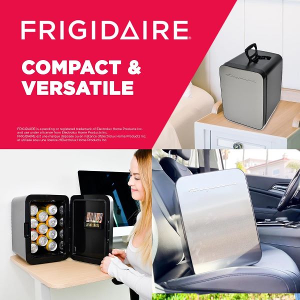 FRIGIDAIRE Portable 10L, 15-can Mini Fridge Brushed Stainless