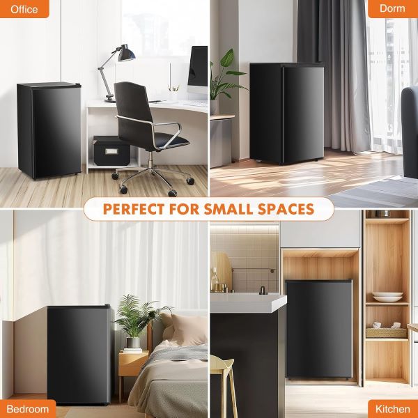 Sweetcrispy 3.2 Cu.Ft Mini Fridge with Freezer