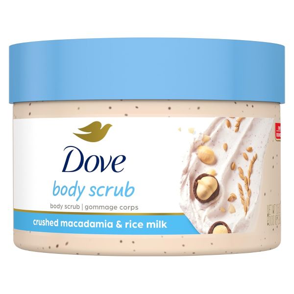 Dove Scrub Macadamia & Rice Milk Reveals Visibly Smoother Skin Body Scrub That Nourishes Skin