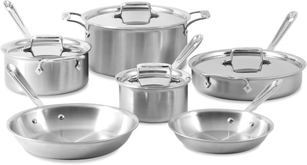 All-Clad D5 Stainless Steel Set, 10-Piece