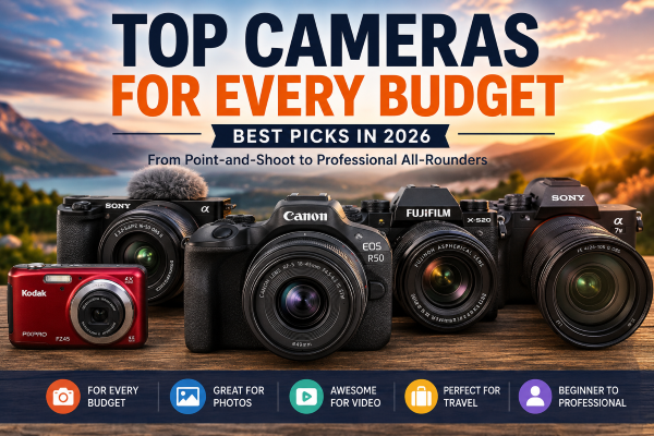 Top Cameras for Every Budget in 2026: Best Picks for Beginners, Travelers, Creators, and Professionals 4 Top Cameras for Every Budget in 2026: Best Picks for Beginners, Travelers, Creators, and Professionals